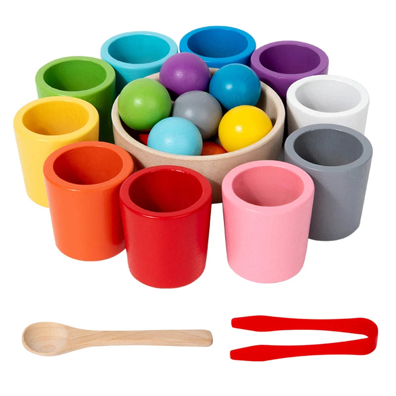 Montessori Ballen & Bekers Sorteerspel - KIDOO KIDS